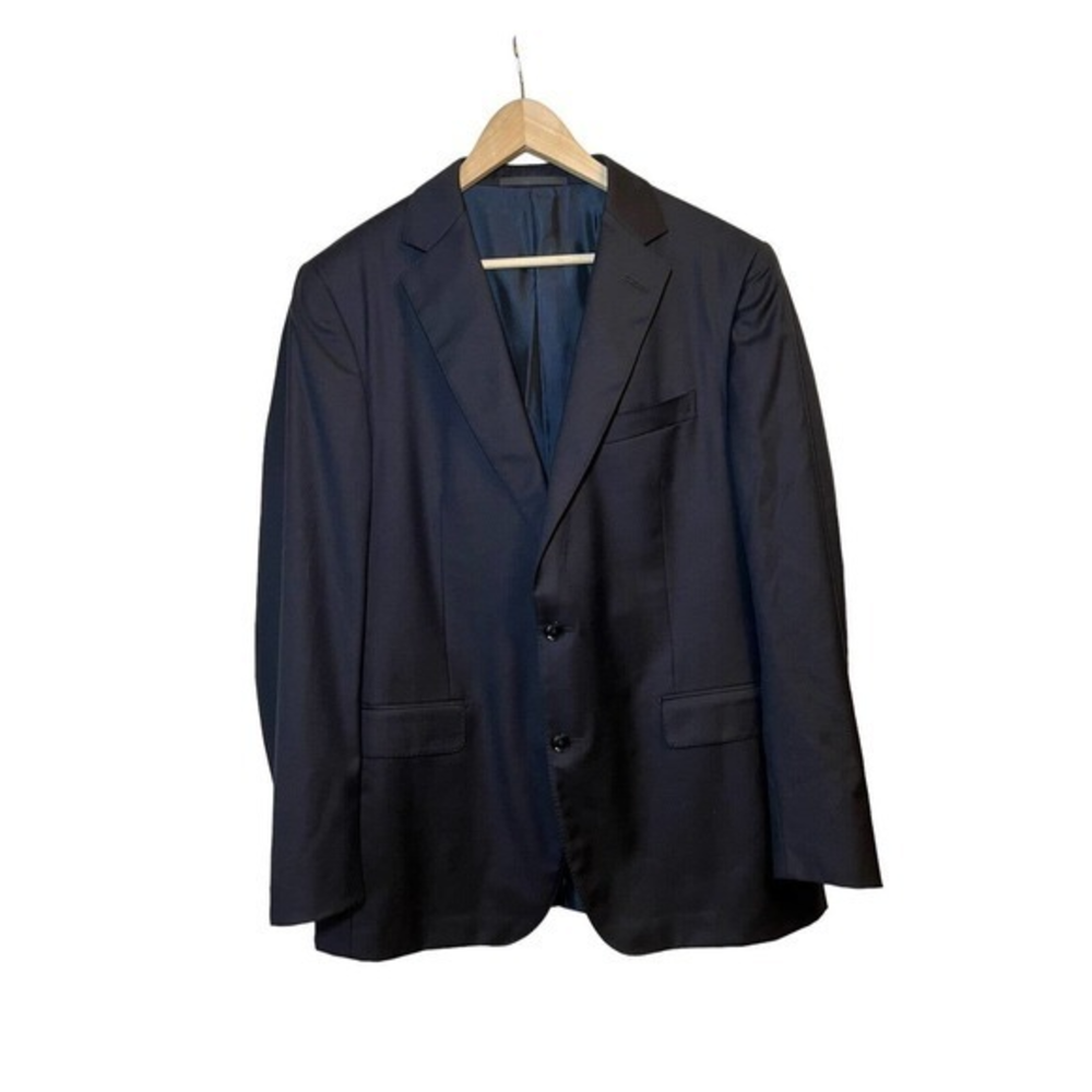 Pal Zileri‎ Made In Italy 100% Wool Suit Blue 2 Button 2 Vents 54 L Drop 7 40L